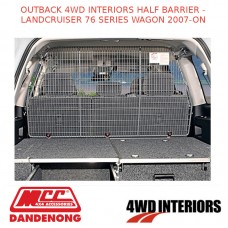 OUTBACK 4WD INTERIORS HALF BARRIER - LANDCRUISER 76 SERIES WAGON 2007-ON
